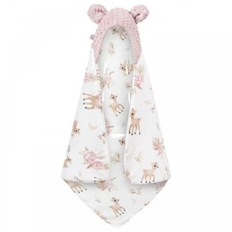 Bonjour Cherie Bambusowy Kocyk Do Fotelika Samochodowego z wypełnieniem -Sarenki