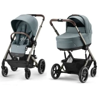 Cybex Balios S Lux Wózek Głęboko-Spacerowy Stormy Blue Rama Taupe