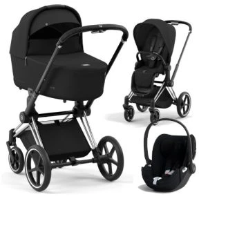 Cybex Priam 4.0 - wózek wielofunkcyjny, zestaw 3w1 z fotelikiem Cloud T-ROSEGOLD-Sepia Black